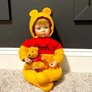 “You Need a Hug, Pooh” porcelain doll